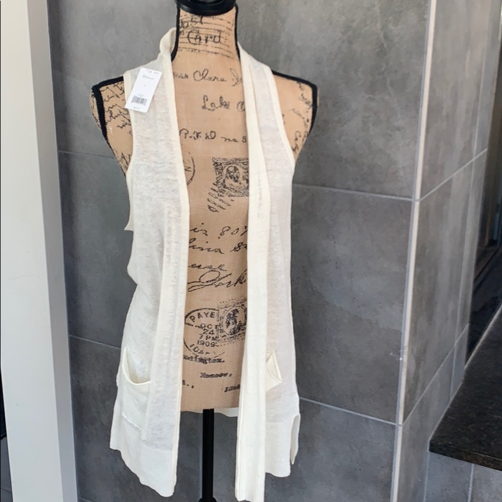 Banana Republic racerback sleeveless cardigan